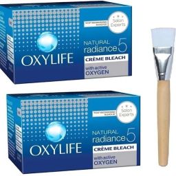 Natural Radiance 5 Creme Bleach 27g - Pack Of 2 With Face Pack Brush 1pc 54 ml-45