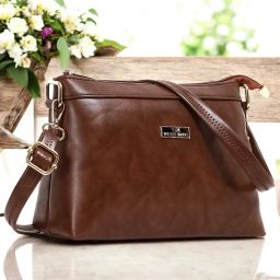 Brown Women Sling Bag NSB-04-LEAF-DARK BROWN-image-74