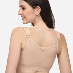 Soie Pack of 2 Front Closure Full Coverage Non Padded Non Wired Posture Correction Bra image 5