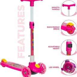LED WHEEL KID SCOOTER,ADJUSTABLE HEIGHT, 50KG WEIGHT CAPACITY,FOLDABLE STRUCTURE Rideons & Wagons Non Battery Operated Ride On-34