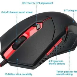 GREGATECHPLAY Redragon Centrophorus 2 RGB Wired Ambidextrous MechanicalGaming Mouse image 3