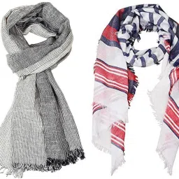 Self Design Pure Cotton Men Multicolor Stole-picture-5