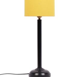 Devansh Yellow & Black Solid Traditional Buffet Table Lamp with Shade image 5