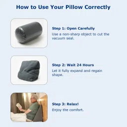 ageasy Wedge Pillow Memory Foam Solid Orthopaedic Pillow Pack of 1 image 5