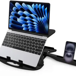 Aliens 2-in-1 Laptop and Mobile Stand Foldable, Adjustable, Ventilated, Anti-Slip, Heat Dissipation, Portable, Lightweight, Compatible with All Laptops Up to 15.6" Laptop Stand-1