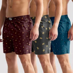 Pack of 3 Printed Men Boxer-image-42