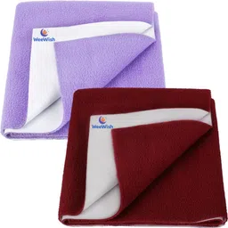 weewish Waterproof, Cotton, Fleece Dry Sheet, Reusable & Washable, (Small) - PACK OF 2-picture-47