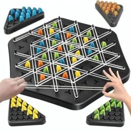 Triggle Game with Rubber Band Large Size Chain Triangle Chess Game, Triggle Game Board Game Accessories-image-58