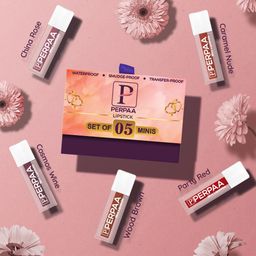 PERPAA Set Of 5 Matte Waterproof Mini Liquid Lipsticks - 1.2ml Each Shade -1-3-6-8-10 image 5