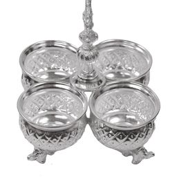 POSHIFY Silver Toned Pure German Silver Haldi Kumkum Box With Holder-image-52
