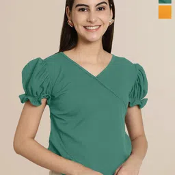 Tromko Puff Sleeve Top-image-93