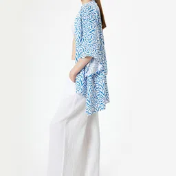 Koton Geometric Printed Open Front Shrug image 3