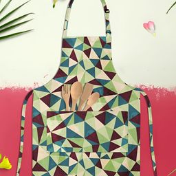 ArtzFolio Kids Green & Brown Printed Cotton Aprons-image-43