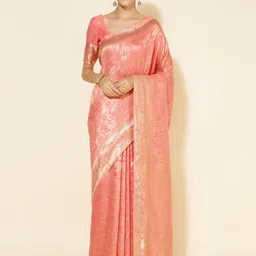 KALINI Woven Design Zari Silk Blend Saree-image-69