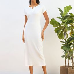 SASSAFRAS BASICS Bodycon Midi Dress-image-71
