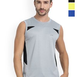 FTX Men Pack Of 4 Colourblocked Drifit Gym Vests-picture-15
