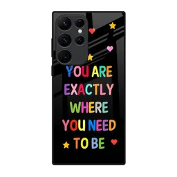 QRIOH Magical Words Printed Samsung Galaxy S22 Ultra Back Case-picture-22