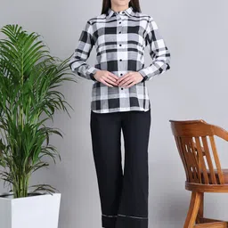 Purple State Women Pure Cotton Checked Night suit-picture-35
