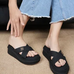 Lavie Textured Party Platform Sandals with Buckles-50