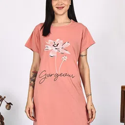 VANYA Typography Printed Short Sleeves Cotton Lounge T-shirts-image-75