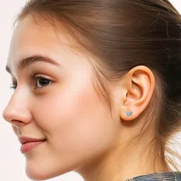 HighSpark Girls 925 Sterling Silver Zircon Studded Studs Butterfly Studded Earrings-image-83