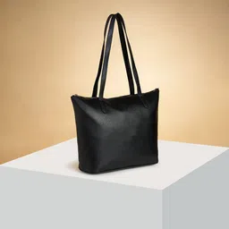Forever Glam by Pantaloons Colourblocked PU Oversized Shopper Tote Bag with Cut Work-image-13