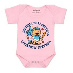 Arvesa Kids-Unisex Pink Cotton Rompers-picture-39