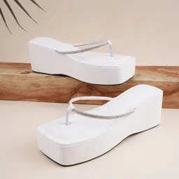 Try Me Embellished Wedge Sandals-image-57