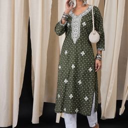 Anouk Women Polka Dot Embroidered Thread Work Kurta-picture-57