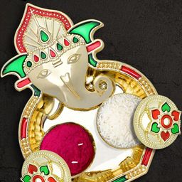 DeoDap 3 Pieces Unisex Floral Rakhi Gift Set-image-72