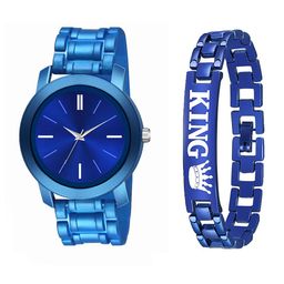 CSAMON Men Watch Gift Set PendoBLU LR05 D 801BLU K Bracelet_SH-10