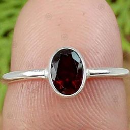 GenZcomplex Brass Garnet Finger Ring-picture-5