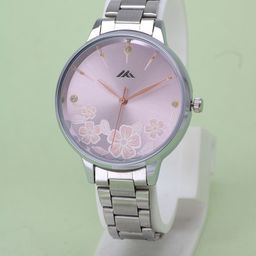 VIRAKTI Women Printed Bracelet Style Straps Analogue Watch G-61-PINK STEEL-G-image-81