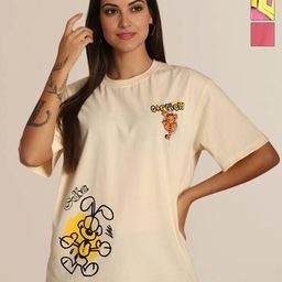 Mast & Harbour Pack Of 3 Graphic Printed Round Neck Cotton Oversized T-shirt-image-49