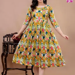 Moda Rapido Women Floral Printed Thread Work Anarkali Kurta-image-45