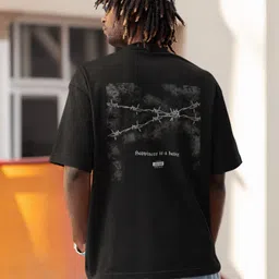 TheBTclub Men Activchill Graphic Printed Round Neck Cotton Oversized T-shirt-picture-2