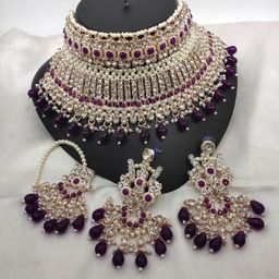 Gyaan Jewels Set Of 2 Gold-Plated Stone-Studded & Beaded Jewellery Sets-image-111