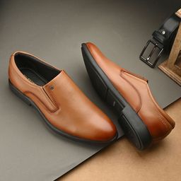 Valentino Men Leather Formal Loafers-image-117