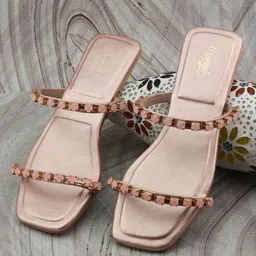 D LORZERI Women Embellished Open Toe Flats-image-37