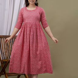 CORSICA Women Floral Printed Maternity Midi Dress-image-79