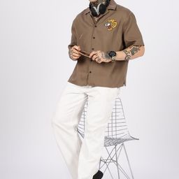 Eszett Furious Cuban Collar Cotton Shirt-image-7