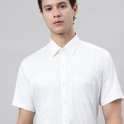 ACCOX Men Regular Comfort Fit Solid Spread Collar Cotton Formal Shirt-image-55