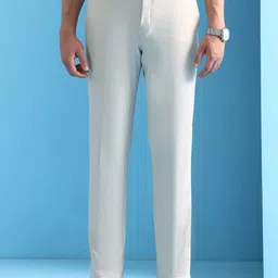 Arrow New York Velocity Men Classic Mid-Rise Trousers-image-87