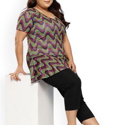 Aarika Plus Size Abstract Printed Swim Suit With Goggle image 3