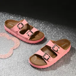 Lavie Women Solid Open Toe Flats with Buckles-1