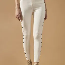 DOLCE CRUDO Women Skinny Fit High-Rise Stretchable Jeans-image-82