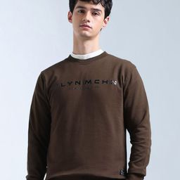 Flying Machine Men Brand Logo Printed Cotton Pullover Sweatshirt-picture-15
