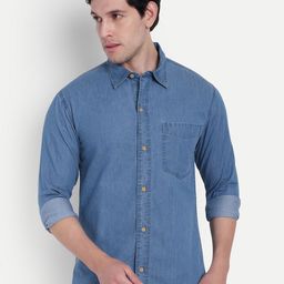 COSMIC Men Solid Spread Collar Casual Shirt-image-86