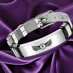 Sullery Silver-Plated Cuff Stainless Steel Bracelet-picture-13