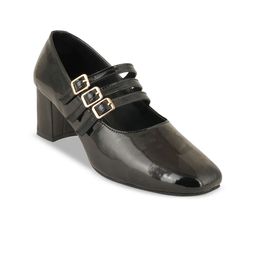 DressBerry Women Block Heels Mules with Buckles-54